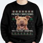 Funny Pit Bull Christmas Gifts for Dog Lovers - Holiday Apparel