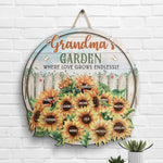 Custom Name Grandma's Garden Gifts for Grandma - Personalized Wood Sign