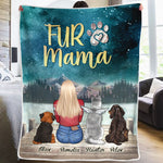 Custom Name Fur Mama Gifts for Dog Lovers - Personalized Blanket