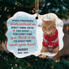 Don't Think We're Far Apart - Personalized Custom Benelux Shaped Wood Photo Christmas Ornament - Upload Image, Memorial Gift, Sympathy Gift, Christmas Gift