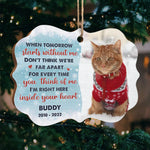 Custom Pet Memorial Photo Christmas Keepsake - Personalized Ornament