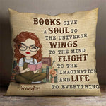 Custom Name Book Lover Gifts for Women - Personalized Pillow