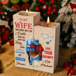 To My Wife Christmas Gift - Color Candle Holder