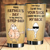Happy Father's Day To My Amazing Step-Dad - Gift For Dad, Gift For Father's Day - Personalized Tumbler