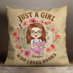 Custom Name Book Lover Gifts for Girls - Personalized Pillow