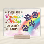 Custom Name Rainbow Bridge Memorial Pet Gifts - Personalized Acrylic Plaque