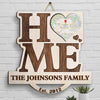 Sweet Home - Personalized Shaped Wood Sign - Gift For Family