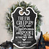 They're Creepy, They're Kooky - Family Personalized Custom Shaped Home Decor Wood Sign - Halloween Gift, House Warming Gift For Family Members