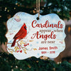 Cardinals Appear When Angels Are Near - Personalized Custom Benelux Shaped Wood Christmas Ornament - Memorial Gift, Sympathy Gift, Christmas Gift