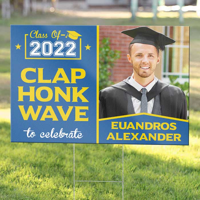 Custom Photo Graduation Gifts for Seniors - Personalized Yard Sign