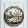 Welcome To Our Campsite, The Best Memories Are Made Camping - Personalized Door Sign