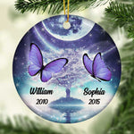 Custom Name Memorial Butterfly Decor - Personalized Ornament