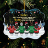 Here's To Another Year Of Bonding Over Alcohol Tolerating Idiots - Personalized Custom Benelux Shaped Acrylic Christmas Ornament - Gift For Bestie, Best Friend, Sister, Birthday Gift For Bestie And Friend, Christmas Gift
