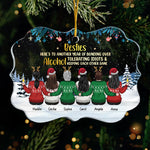 Custom Name Christmas Besties Gifts for Women - Personalized Ornament