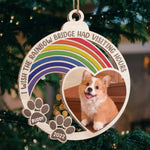 Custom Pet Photo Rainbow Bridge Memorial Gifts - Personalized Ornament