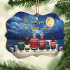 We Love You To The Moon And Back - Personalized Custom Benelux Shaped Wood Christmas Ornament - Gift For Grandparents, Christmas Gift