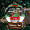 God Blessed The Broken Road - Personalized Custom Snowball Shaped Acrylic Christmas Ornament - Gift For Couple, Husband Wife, Anniversary, Engagement, Wedding, Marriage Gift, Christmas Gift