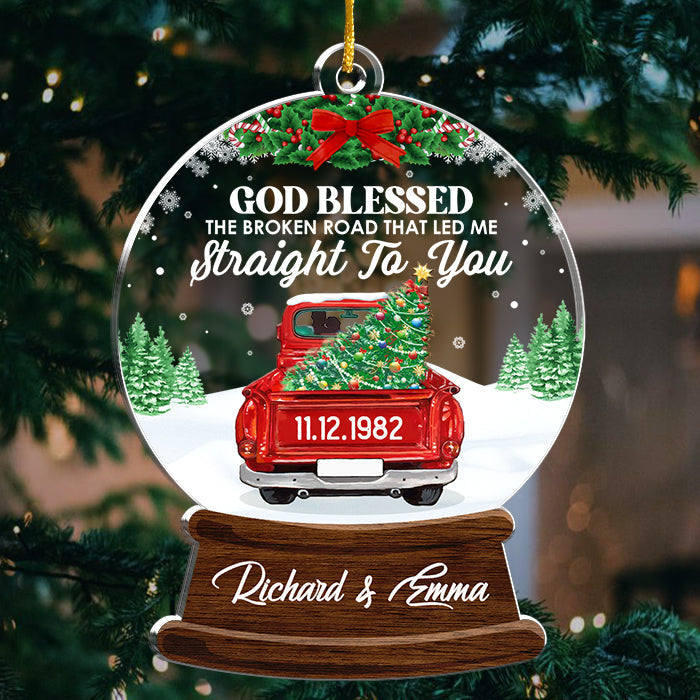 Custom Name Christmas Couple Gifts - Personalized Ornament