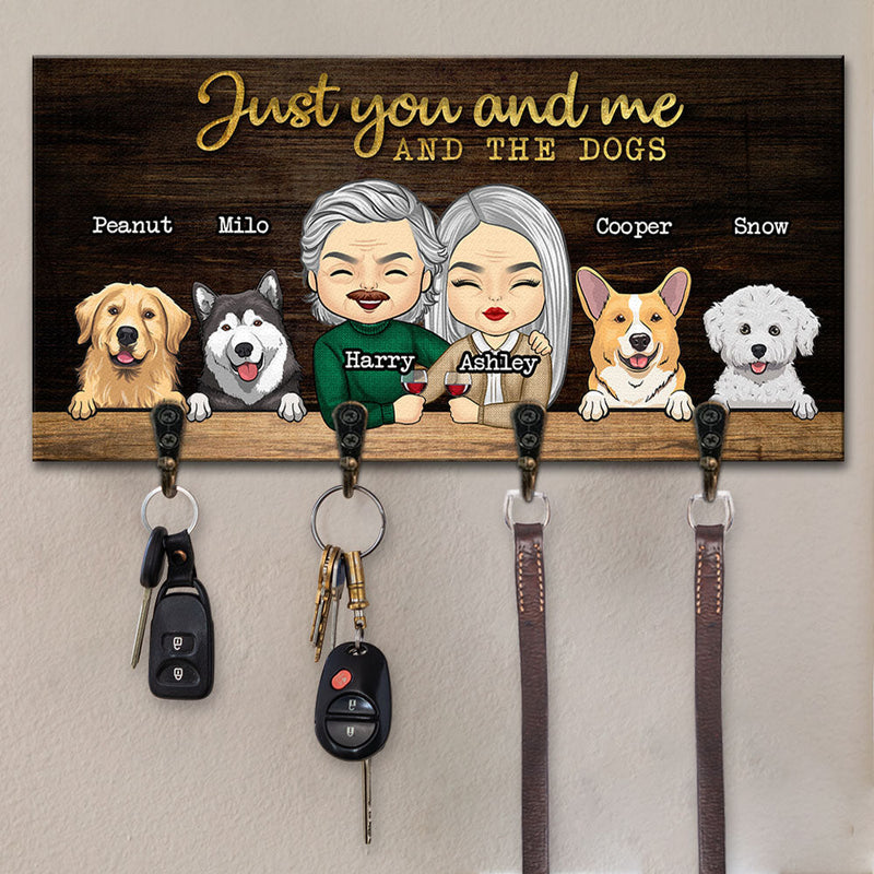 Home Sweet Home You Me And The Dogs - Personalized Key Hanger, Key Holder - Anniversary Gifts, Gift For Couples, Husband Wife, Dog Lovers