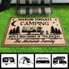 Camping With A High Chance Of Drinking - Personalized Decorative Mat