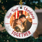 Custom Photo First Christmas Couple Gifts - Personalized Ornament