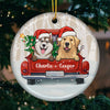 Special Delivery Loads Of Love - Personalized Custom Round Shaped Ceramic Christmas Ornament - Gift For Pet Lovers, Christmas Gift