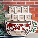 Custom Name Christmas Family Gifts - Personalized Wood Sign