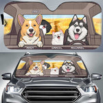 Custom Name Cartoon Pet Gifts for Pet Lovers - Personalized Auto Sunshade