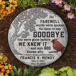 Custom Name Memorial Garden Tribute - Personalized Memorial Stone