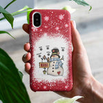 Custom Name Snowman Christmas Gifts for Families - Personalized Phone Case