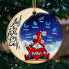 I Love You To The Moon & Back - Personalized Custom Round Shaped Ceramic Christmas Ornament - Gift For Grandma, Grandparents, Christmas Gift