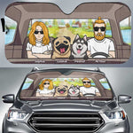 Custom Family Pet Name Car Decor - Personalized Auto Sunshade