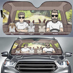 Custom Name Rabbit Family Gifts - Personalized Auto Sunshade