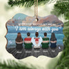 Although You Can Not See Me, I'm Always With You - Personalized Custom Benelux Shaped Wood Christmas Ornament - Memorial Gift, Sympathy Gift, Christmas Gift