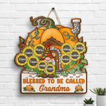 Custom Name Sunflower Grandma Gifts - Personalized Wood Sign