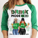 Custom Name Best Friend Drinking Gifts for Women - Personalized Raglan Shirt