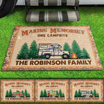 Custom Name RV Camping Family Decor - Personalized Doormat