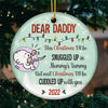 Next Christmas I‚ll Be Cuddled Up With You - Personalized Custom Round Shaped Ceramic Christmas Ornament - Gift For Dad, Christmas Gift