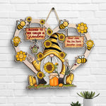 Custom Name Grandma Bee Gnome Gifts - Personalized Wood Sign