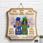 Custom Name Graduation Tassel Gifts for Graduates - Personalized Wood Sign