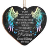 I Will Feel You In My Heart - Personalized Custom Heart Shaped Wood Christmas Ornament - Memorial Gift, Sympathy Gift, Christmas Gift
