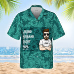 Custom Name Husband Daddy Papa Gifts for Dad - Personalized Hawaiian Shirt