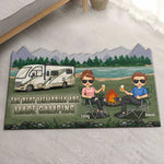 Custom Name Camping Couple Gifts - Personalized Shaped Doormat