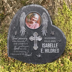 Custom Photo Memorial Angel Decor - Personalized Memorial Stone