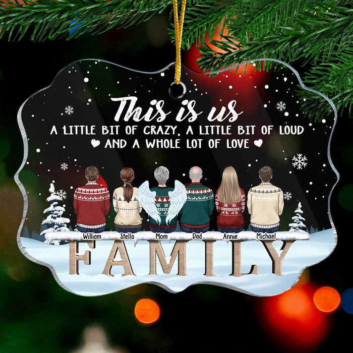 This Is Us, Whole Lot Of Love - Personalized Custom Benelux Shaped Acrylic Christmas Ornament - Gift For Family, Christmas Gift