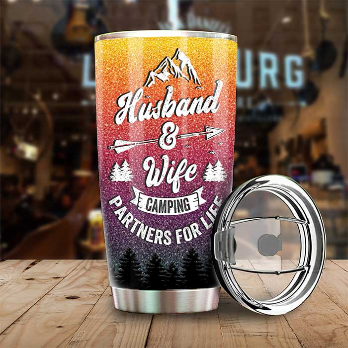 Custom Name Camping Gifts for Couples - Personalized Tumbler