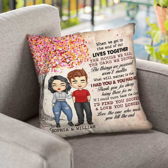Custom Couple Love Gifts for Anniversary - Personalized Pillow