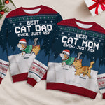 Custom Name Christmas Gifts for Cat Moms - Personalized Sweatshirt