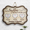 Together Built A Life We Loved - Personalized Shaped Wood Sign - Gift For Couples, Husband Wife