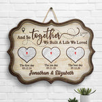 Custom Couple Map Anniversary Gifts - Personalized Wood Sign